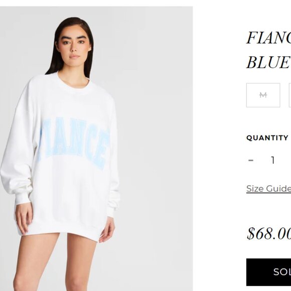 The Bar White and Blue Fiancé Sweatshirt - Picture 1 of 6